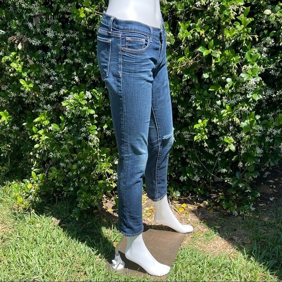 JBRAND Pencil Leg Low Rise Distressed Jeans - Picture 3 of 10